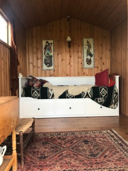 bed in the hut